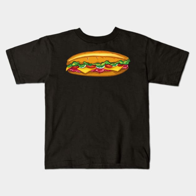 Sandwich Kids T-Shirt by Kuhtina